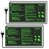 Pfloge® Heizmatte mit Thermostat, 50W Wärmematte Terrarium, PVC wasserdichte Pflanzen...