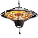 Cepewa Deckenheizstrahler Heizpilz Sonnenschirm Heizung mit Kette 1500Watt Halogenstrahler...