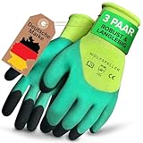 WOLFSFELLER 3 Paar robuste & komfortable Gartenhandschuhe Damen &...