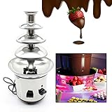 170W 4 Etagen Edelstahl Schokoladenfontäne Edelstahl Schokobrunnen...