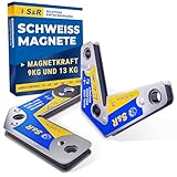 S&R Schweißmagnet Set 2-tlg. Winkel 15° 45° 60° 90° 120° 135° 165°,...