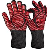 Feuerfeste Handschuhe : 2x BBQ Grill Handschuh – 800 Grad Hitzeschutz –...