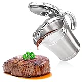com-four® Thermo Sauciere - Soßenkanne aus doppelwandigem Edelstahl - isolierter...