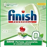 Finish Powerball All in One Spülmaschinentabs, 0% umweltfreundlich, ohne...