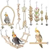 Vogelspielzeug für Sittiche, Vogelkäfig-Zubehör, Papageienschaukel,...