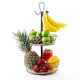 VESTAhome Obst Etagere 2 Etagen - Etagere Obst für mehr Platz auf der...