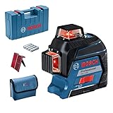 Bosch Professional Linienlaser GLL 3-80 (roter Laser, Innenbereich, max....