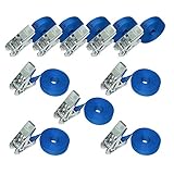 Amazon Basics – Spanngurte mit Ratschenschloss, 6 m lang, 25 mm breit,...