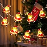 Coquimbo Weihnachtsdeko Lichterkette, 3M 30 LED Batteriebetriebene Weihnachtsmann...