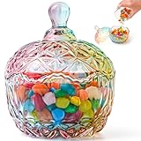 Winter Shore Buntes Dekoglas mit Deckel - Schillernde Candy Bar Gläser für...