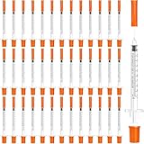 60 Stück 1ml Plastiktube Spritzen, Mehrzweck Messwerkzeuge, Flüssige Messung Spritze mit...