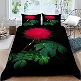 TMMDH Bettwäsche 200x200 Blume Bettwäsche Set Bedruckte Bettbezug Set mit...