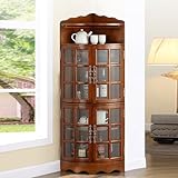 China Schränke für Esszimmer und Bar - Glasschrank Vitrine mit Weinaufbewahrung und...