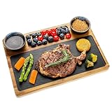 HALE OTEIR Schieferplatte Servierplatte Für Steak, Zum Grill Geschirr, Schieferplatte...