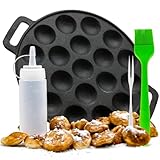 IRONO - Gusseisen Poffertjes Pfanne - Poffertjes Maker - 19 Mini Pfannkuchen - Pfannkuchen...