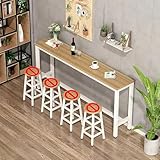Hoixin Bartisch rechteckiger Stehtisch Bistrotisch Bartheke Höhe 100 cm Tresentisch...