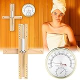 LUFEIS Sauna Thermometer Hygrometer, Mit Sanduhr 15 Minuten Messgeräte Sauna Zubehör...