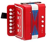 Classic Cantabile Bambino Rosso Kinder Akkordeon (ab 3 Jahre, mit 7 Noten...