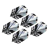PATIKIL Schlanke Dartflüge 5 Pack PET Einmaliges Design Dart Zubehör für Stahl Spitze...