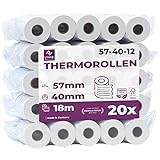 Ec-Cash Thermorollen 57mm x 18m x 12mm - Kassenrollen - Thermopapier - Bonrollen für...