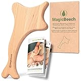 MagicBeech Massage-Paddel für Maderotherapie und Lymphdrainage, aus geöltem Buchenholz,...