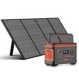 Domfish Solargenerator 600 Pro , 600W Tragbare Powerstation mit 100W Solarpanel, 600Wh...