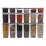 uandu 18er Vorratsdosen Set (6x1.75L+6x1.2L+6x0.55L) Vorratsdosen mit deckel BPA frei...
