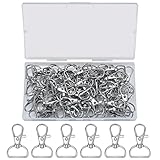 50 Stück Schlüsselanhänger, D Ringen, Schlüsselring Karabinerhaken Spaltringe,...