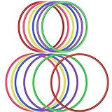 OOTSR 12 stücke Kunststoff Toss Ringe Set für Ring Toss Spiel, 18cm und 25cm...