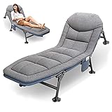 T-ZBDZ Feldbett Klappbar Campingbett Faltbar | 6-Bein Karpfenliege Klappbett - 5-Fach...