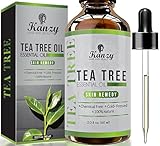 Kanzy Teebaumöl Bio Naturrein 60ml mit Pipette Kaltgepresst Tea Tree Oil für Gesicht,...