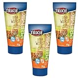 Trixie Premio Leberwurst für Katzen ohne Zuckerzusatz - Bundle - 3 x 75 g