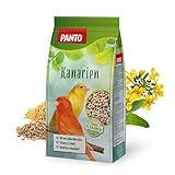 PANTO Kanarienfutter mit Pluramin, 5x1kg - Ziervogelfutter aus bunter Saatenmischung,...