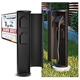SSC-LUXon PALISO Design Steckdosensäule mit 2X Steckdosen für Garten & Außen...