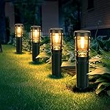 Czoele Solarlampen für Außen Garten, 4 Stück Solarleuchten Garten IP65 Solar...