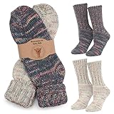 MOUNTREX Alpaka Socken, Wollsocken für Damen, Herren - Warme Wintersocken,...