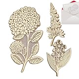 Decorhome Holzstempel-Set,Holzstempel,Holz Pflanzenstempel Scrapbook Siegel | 3 Stück...