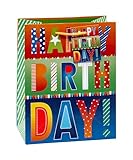 K3T Geschenktüten GEBURTSTAG, Größe: Mittel (HxBxT 23 x 18 x 10 cm), 3er Packung, Art....