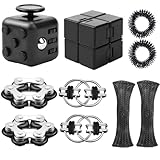 Fidget Cube, 10 teiliges Anti Stress Spielzeug Set für Erwachsene and Kinder, Spielzeug...