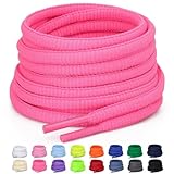 Puzeam 2 Paar halb runde Schnürsenkel, 6mm ovale Athletische Schnürsenkel für Sneaker,...