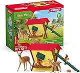 SCHLEICH Farm World | Fütterung der Waldtiere 42658 | Spielset mit...