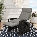 Grand patio Relaxliege Liegesessel mit Sitzkissen Armlehnensessel Verstellbare...