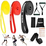 Resistance Bands Set, 3 verschiedene Stufen von Fitnessbänder mit Türanker, Griffen,...