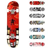 WeSkate 3108-1, Unisex-Skateboard für Erwachsene, Rot (Rot), Einheitsgröße