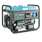 Könner & Söhnen KS 7000E G - Hybrid Benzin-LPG 4-Takt Stromerzeuger,Kupfer...