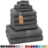 GREEN MARK Textilien 10 TLG. FROTTIER Handtuch-Set mit verschiedenen Größen 4X...