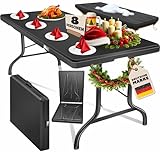 KESSER® Buffettisch Tisch klappbar Kunststoff 183x76 cm Campingtisch Partytisch...