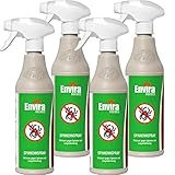 Envira Spinnen-Spray - Spinnenabwehr für Außen und Innen - 4 x 500 ml - Anti...