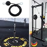 Leeadwaey Fitness DIY Riemenscheibe Kabel Bizeps, Trizepsarm, Blaster Seil fixiert, 2 m