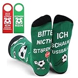 GADITIEK Fußball Geschenke für Männer Lustige Socken mit Spruch Bitte Nicht Stören Ich...